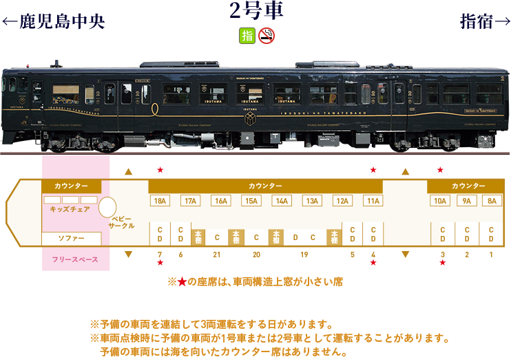 2号車座席シート