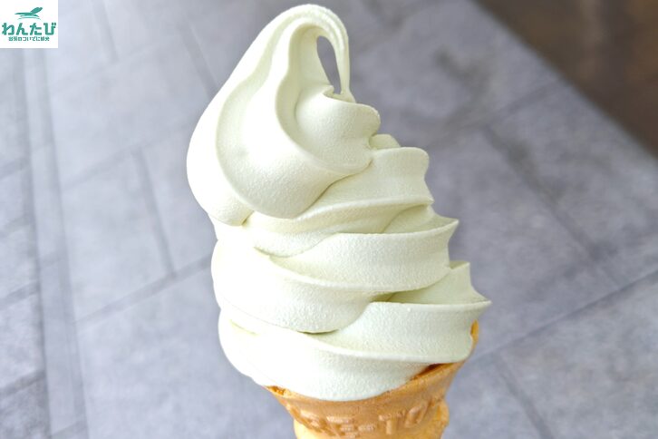 田丸屋本店のわさびソフトクリーム