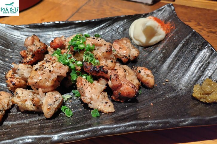 一心の鶏トロの炭火焼